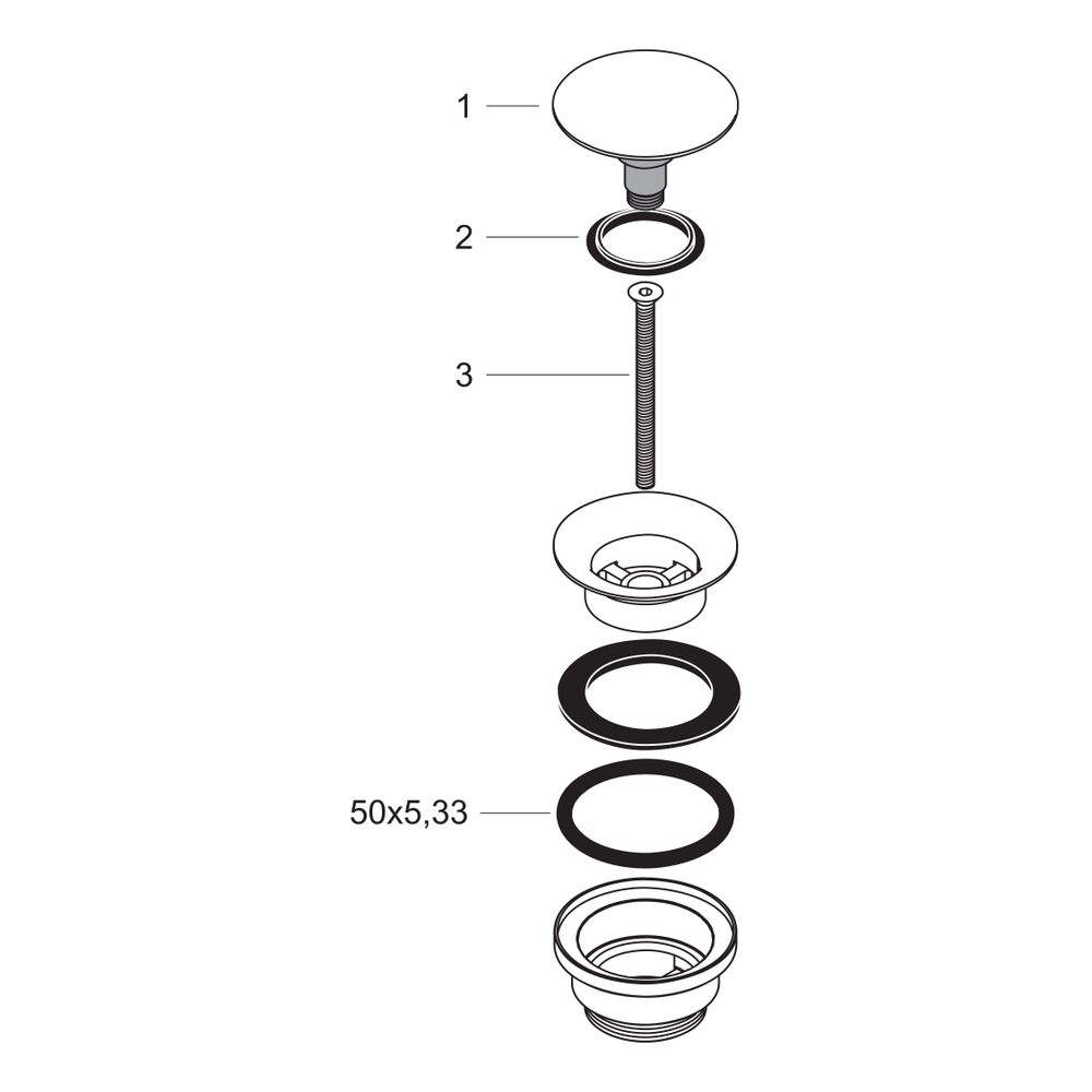 hansgrohe Garnitur Push-Open DN 32, Chrom, für Waschtisch- und Bidetmischer... HANSGROHE-50100000 4011097369495 (Abb. 2)