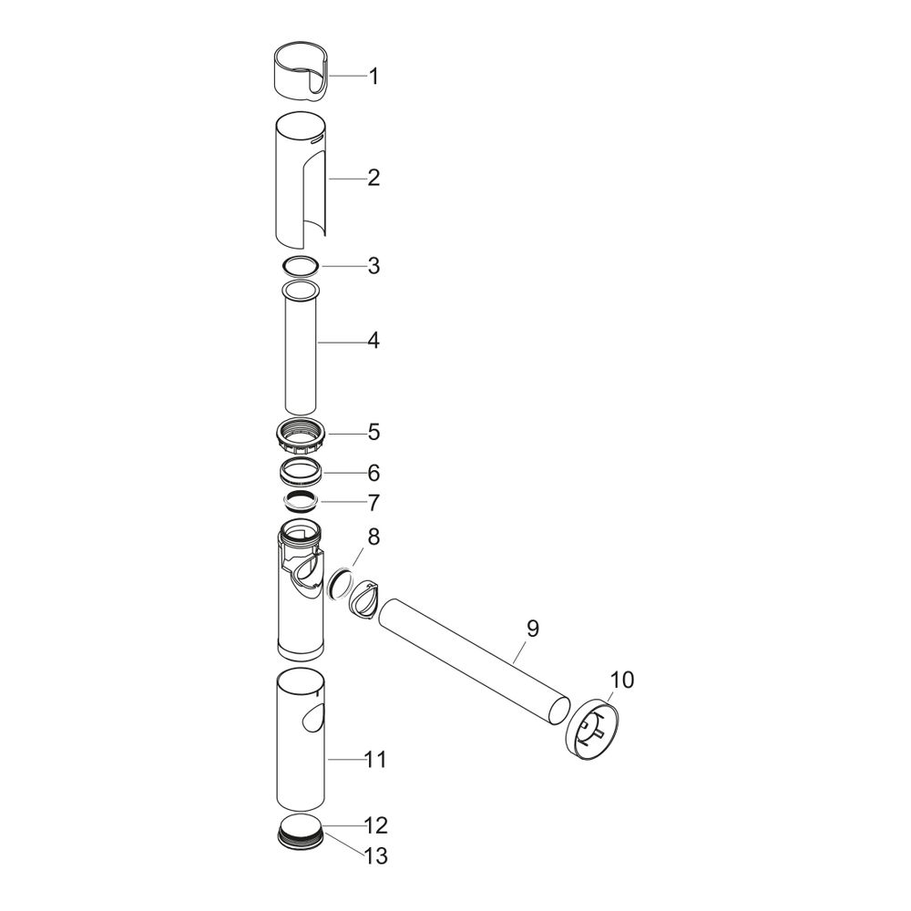 Hansgrohe Flaschensiphon AXOR Flowstar, G 1 1/4", 60-165mm, GV Stauwasserhöhe 70mm,... HANSGROHE-51303000 4059625077795 (Abb. 4)