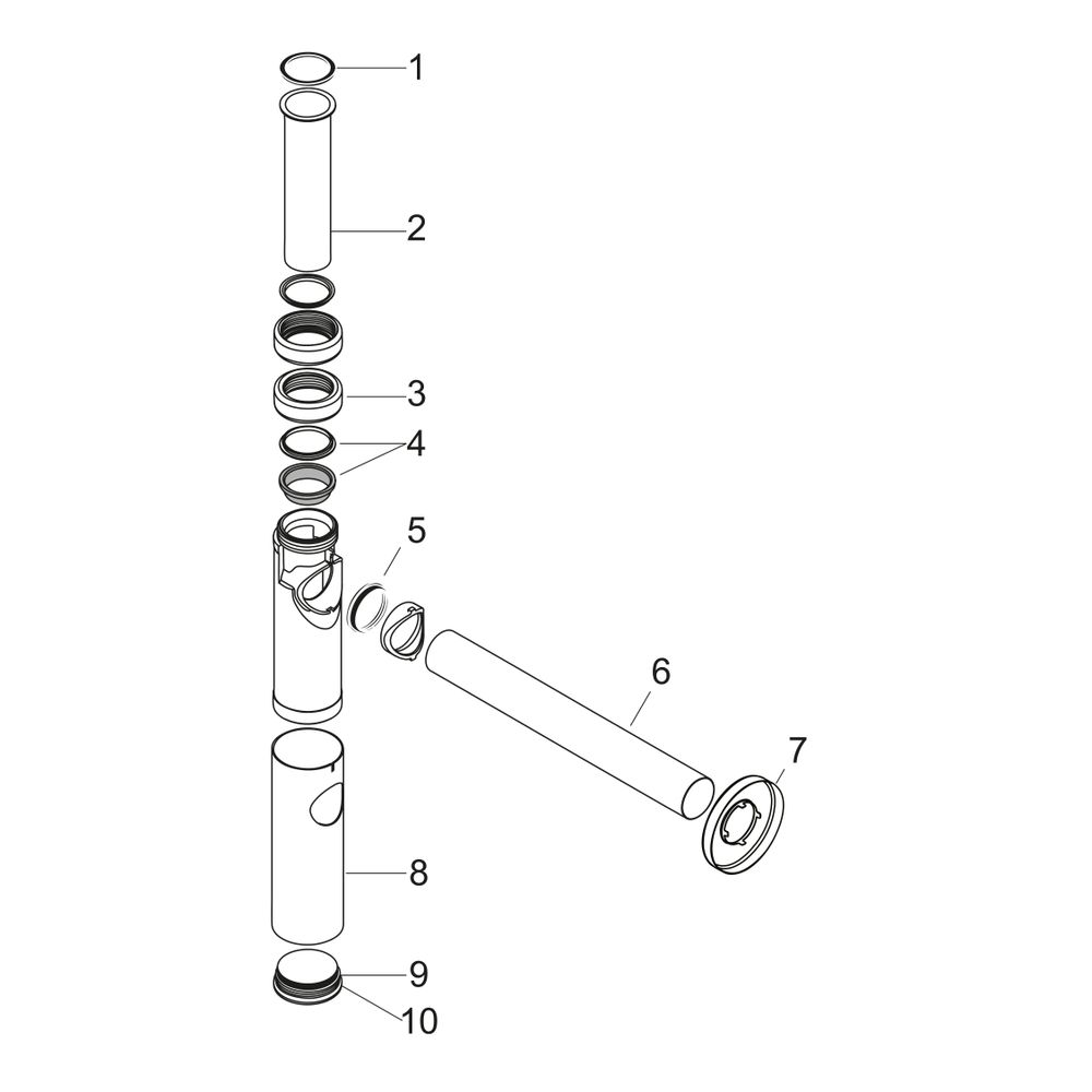 Hansgrohe Flaschensiphon AXOR Flowstar S, G 1 1/4", 60-165mm, GV Stauwasserhöhe 75m... HANSGROHE-51305250 4059625171936 (Abb. 2)
