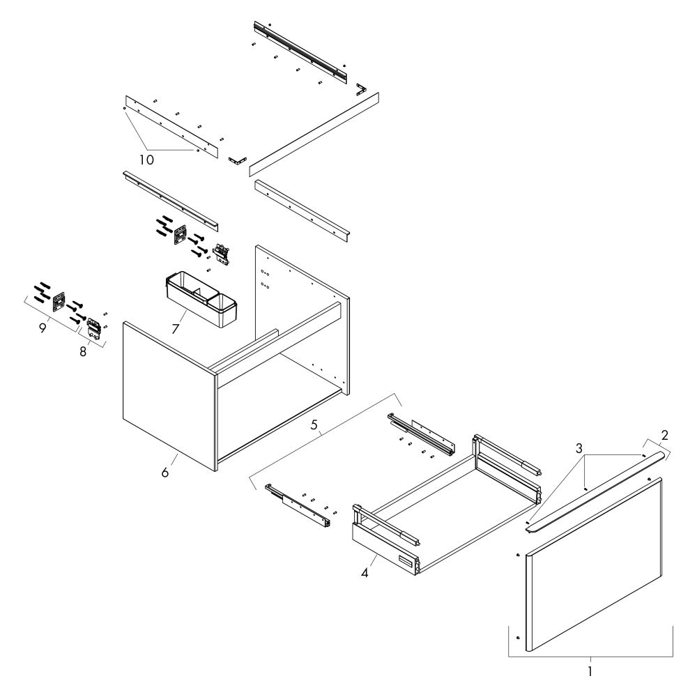 Hansgrohe Xelu Q Waschtischunterschrank Eiche Natur 1180x550mm, 1 Schubkasten für K... HANSGROHE-54064670 4059625456422 (Abb. 2)