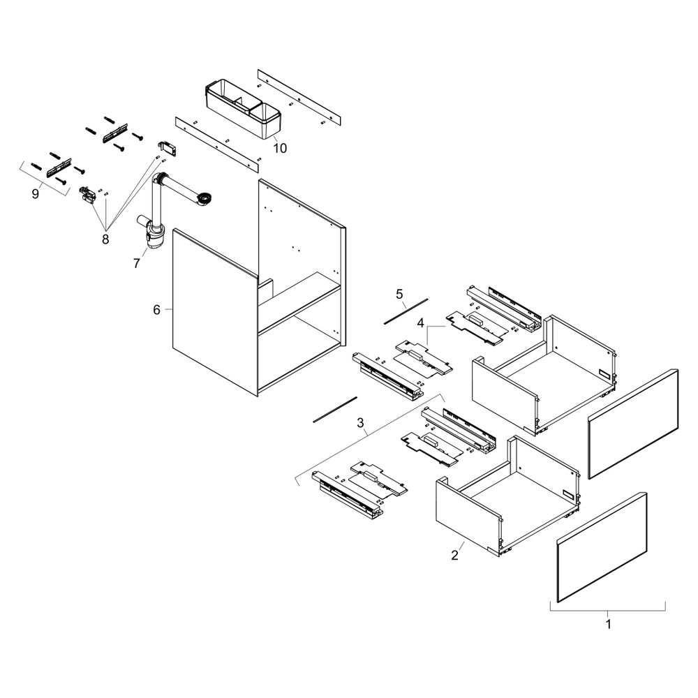 Hansgrohe Xevolos E Waschtischunterschrank Mattweiß 780x475mm, 2 SK für Waschtisch,... HANSGROHE-54178660 4059625634226 (Abb. 4)