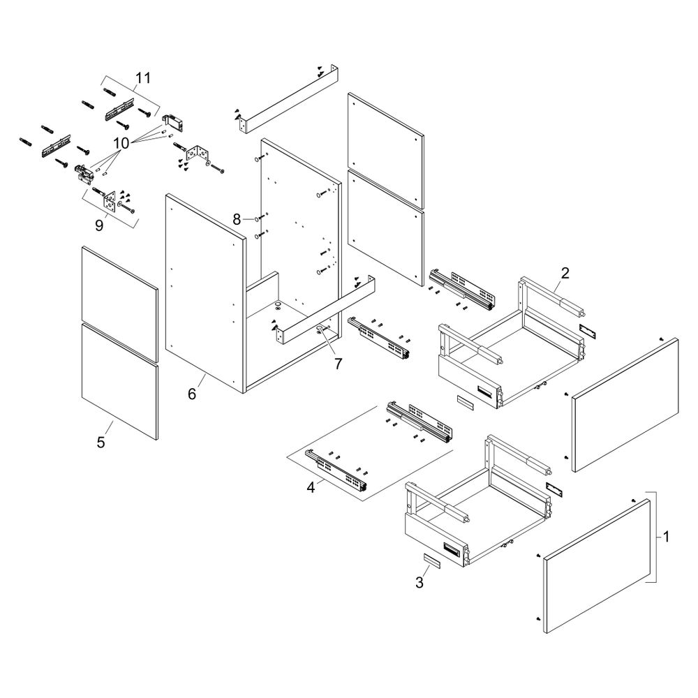 Hansgrohe Xilesa E Waschtischunterschrank 780x470mm, 2 SK für Waschtisch, Schieferg... HANSGROHE-54260760 4059625546659 (Abb. 4)