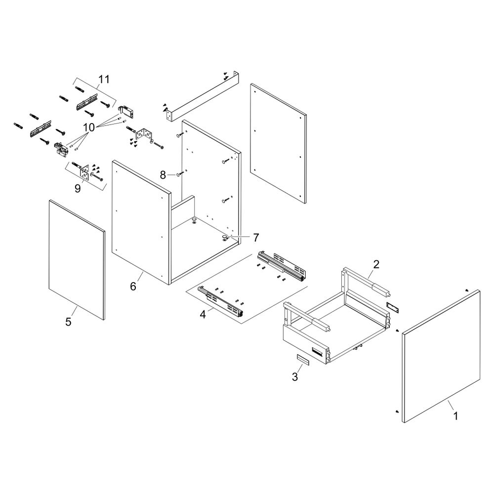 Hansgrohe Xilesa E Waschtischunterschrank 1180x470mm, 1 Schubkasten für Waschtisch,... HANSGROHE-54263760 4059625546932 (Abb. 4)