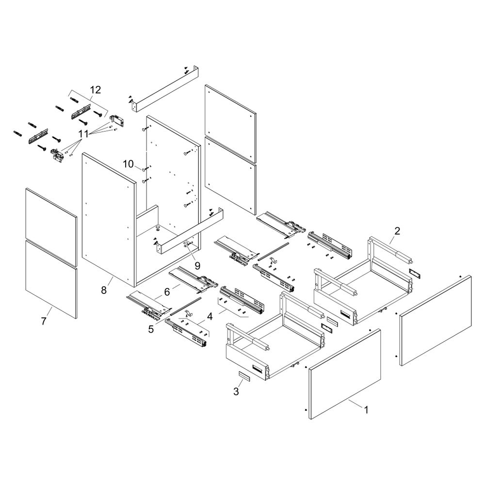 Hansgrohe Xilesa E Waschtischunterschrank 530x470mm, 2 SK PushOpen für Waschtisch, ... HANSGROHE-54292550 4059625555880 (Abb. 4)