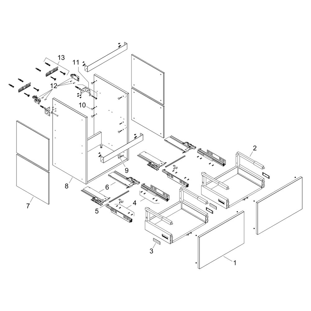 Hansgrohe Xilesa E Waschtischunterschrank 1180x470mm, 2 SK PushOpen für Waschtisch,... HANSGROHE-54298760 4059625556474 (Abb. 4)
