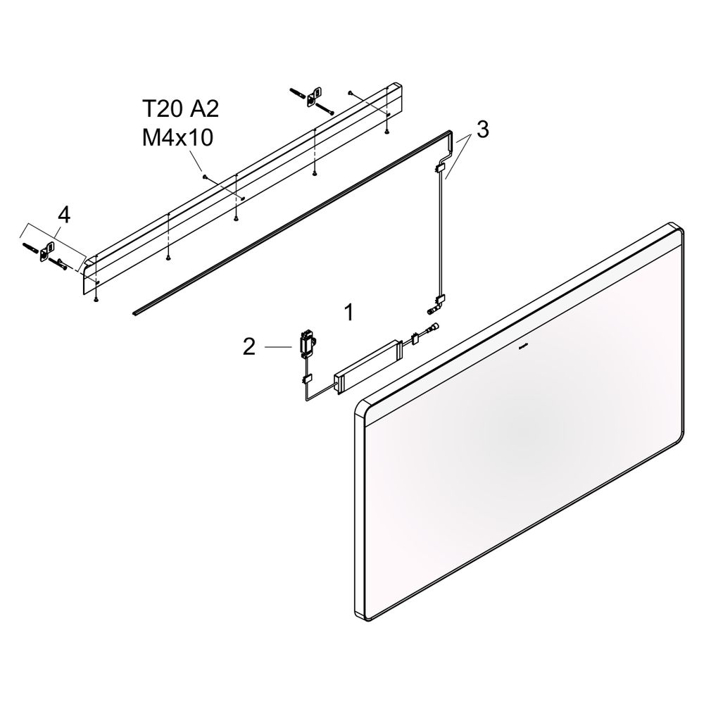 Hansgrohe Xarita Lite Q Spiegel, horizontaler LED-Beleuchtung 500x30mm, für Wandsch... HANSGROHE-54956670 4059625535578 (Abb. 5)