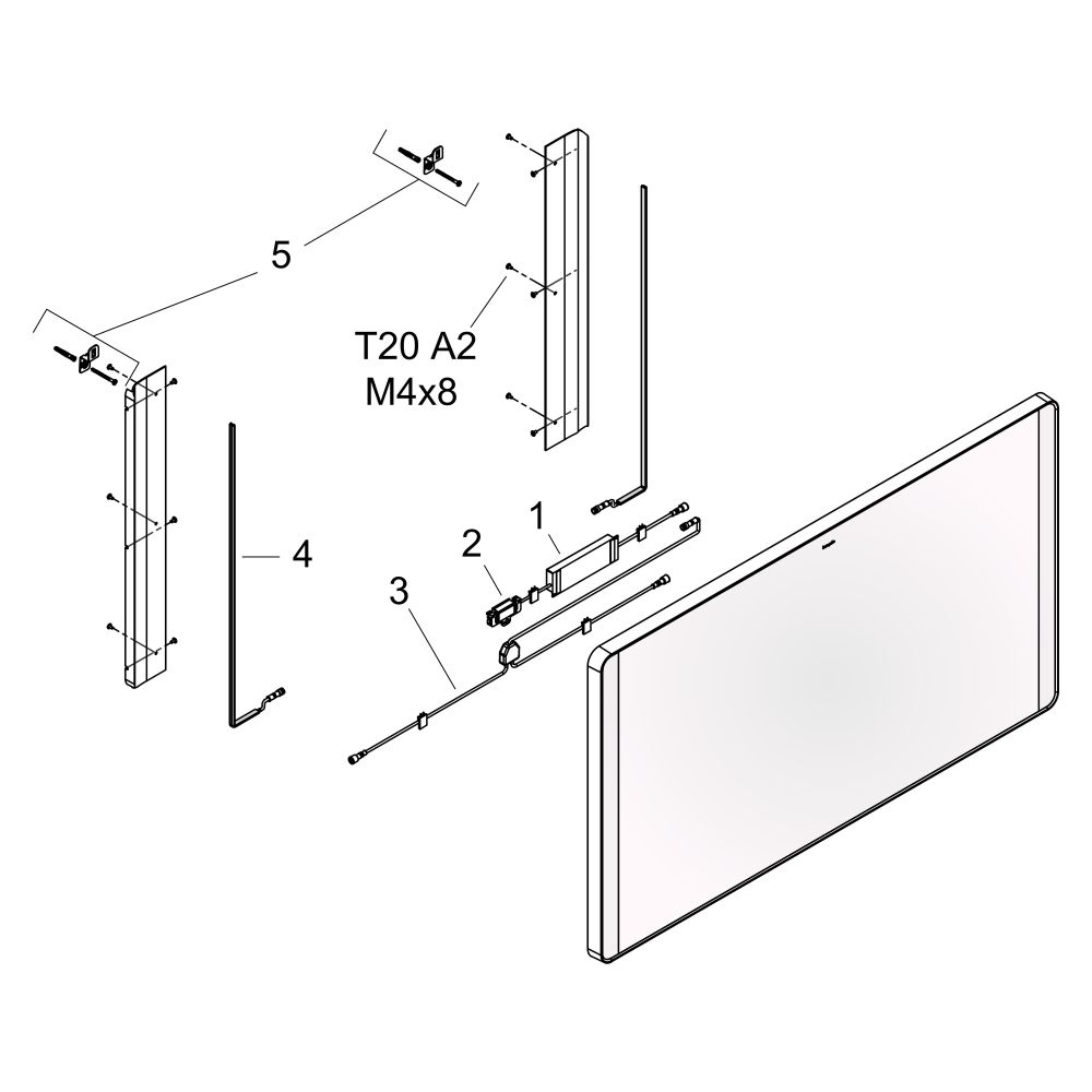 Hansgrohe Xarita Lite Q Spiegel, seitlicher LED-Beleuchtung 800x30mm, für Wandschal... HANSGROHE-54963700 4059625535707 (Abb. 4)