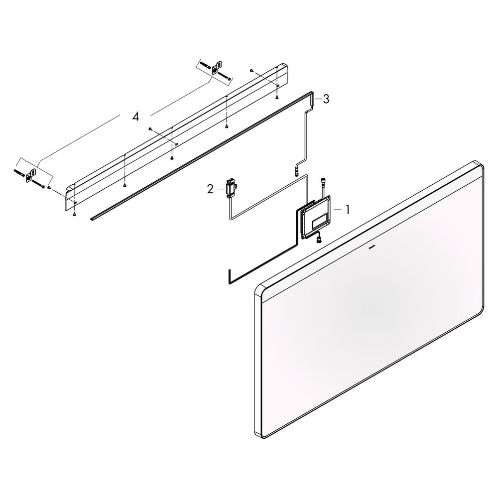 hansgrohe Xarita Lite Q Spiegel Mattweiß, mit horizontaler LED-Beleuchtung 500x700x... HANSGROHE-54969700 4059625535820 (Abb. 4)