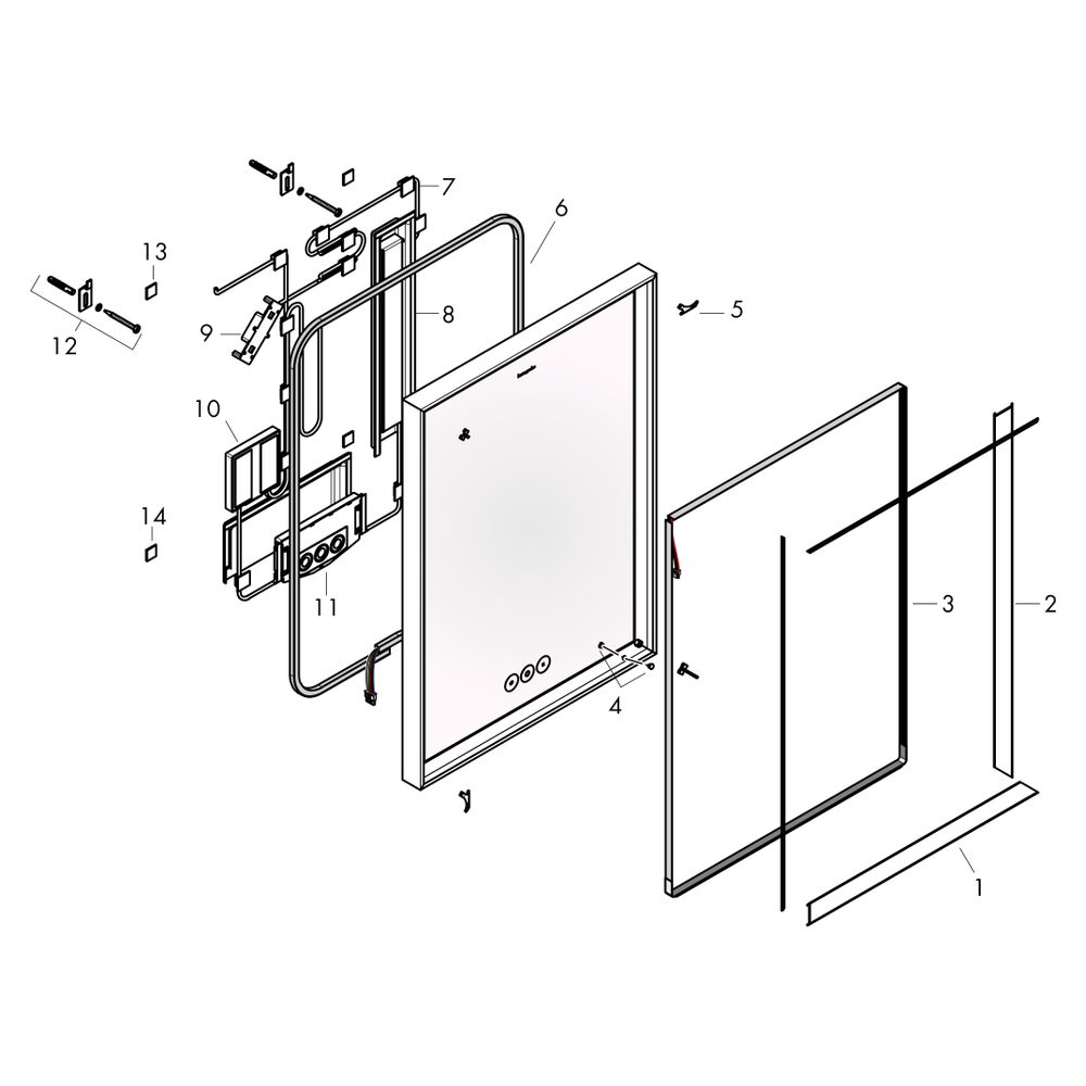 Hansgrohe Xarita E Spiegel, LED-Beleuchtung 800x700x50mm, kapazitiver Berührungssen... HANSGROHE-54987700 4059625463819 (Abb. 4)