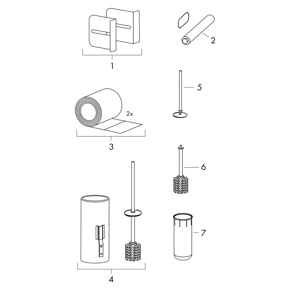 hansgrohe XtraStoris Rock Einbau Toilettenbürstenhalter Edelstahl gebürstet mit Abl... HANSGROHE-56060800 4059625489376 (Abb. 7)