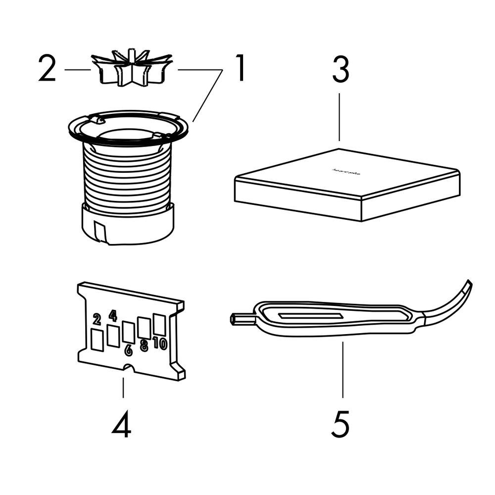 hansgrohe RainDrain Brilliance Komplettset Edelstahl gebürstet Punktablauf 150x150m... HANSGROHE-56251800 4059625429594 (Abb. 2)