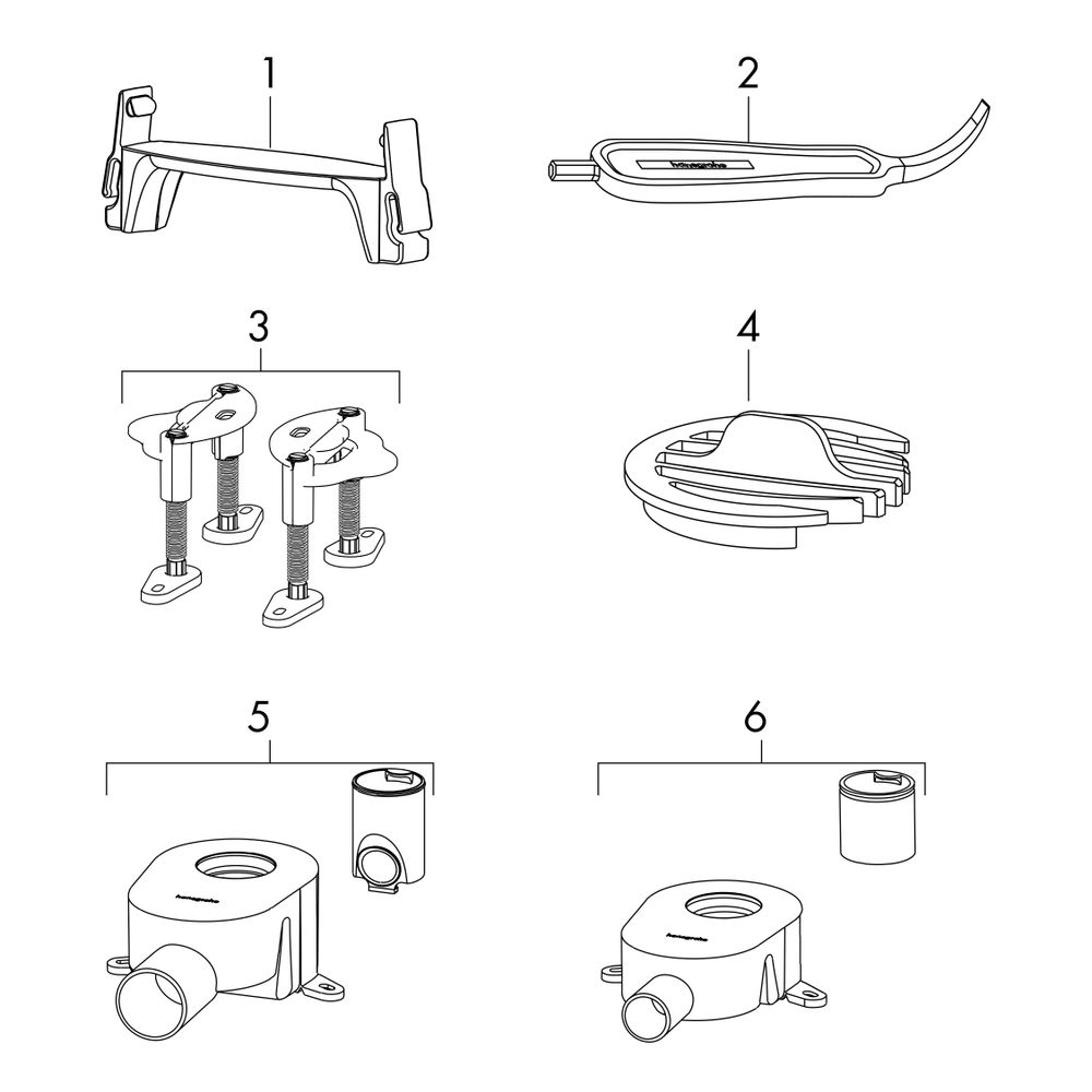 hansgrohe RainDrain Go Komplettset Duschrinne 800mm rückseitig befliesbar, Mattschw... HANSGROHE-56273670 4059625541524 (Abb. 4)