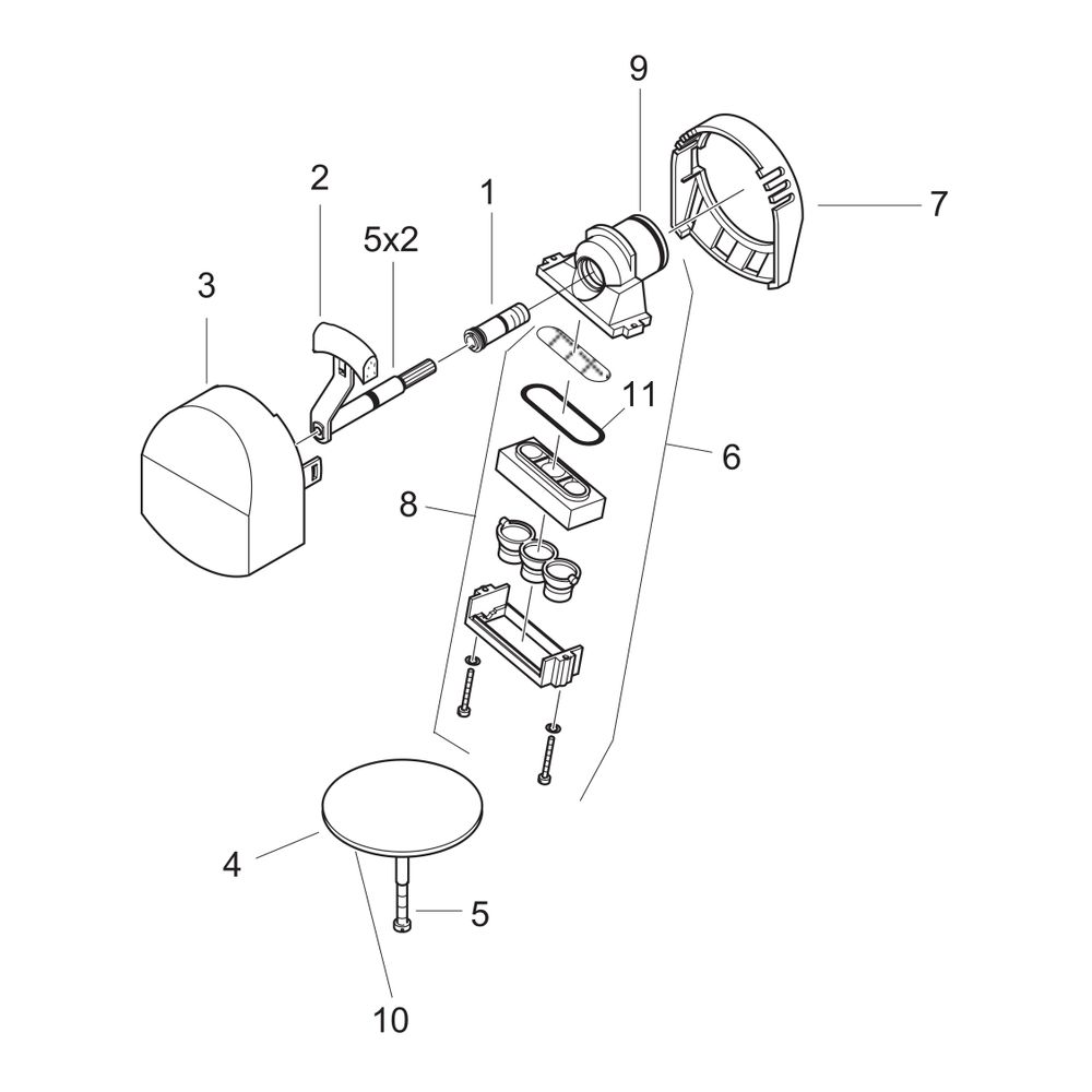 hansgrohe Exafill Fertigset Wanneneinlauf, Ablauf-, Überlaufgarnitur Plus, Chrom... HANSGROHE-58128000 4011097140353 (Abb. 2)