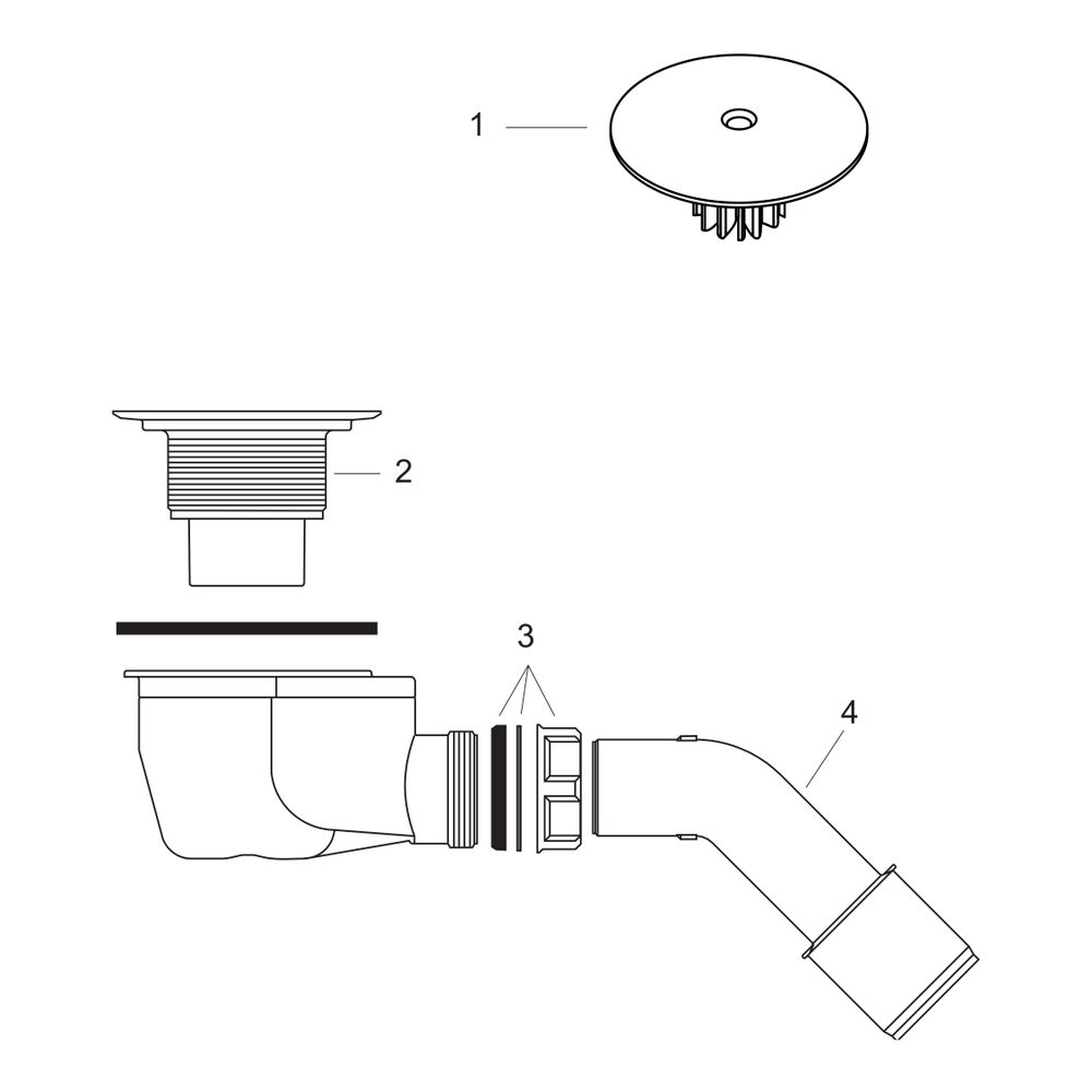Hansgrohe Ablaufgarnitur Staro 90 AXOR, DN 40, Kunststoff/Edelstahl, Chrom... HANSGROHE-60032000 4059625032329 (Abb. 2)