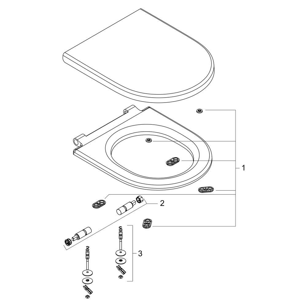 Hansgrohe EluPura Original Q WC-Sitz, SoftClose, QuickRelease, Weiß... HANSGROHE-60150450 4059625478790 (Abb. 4)