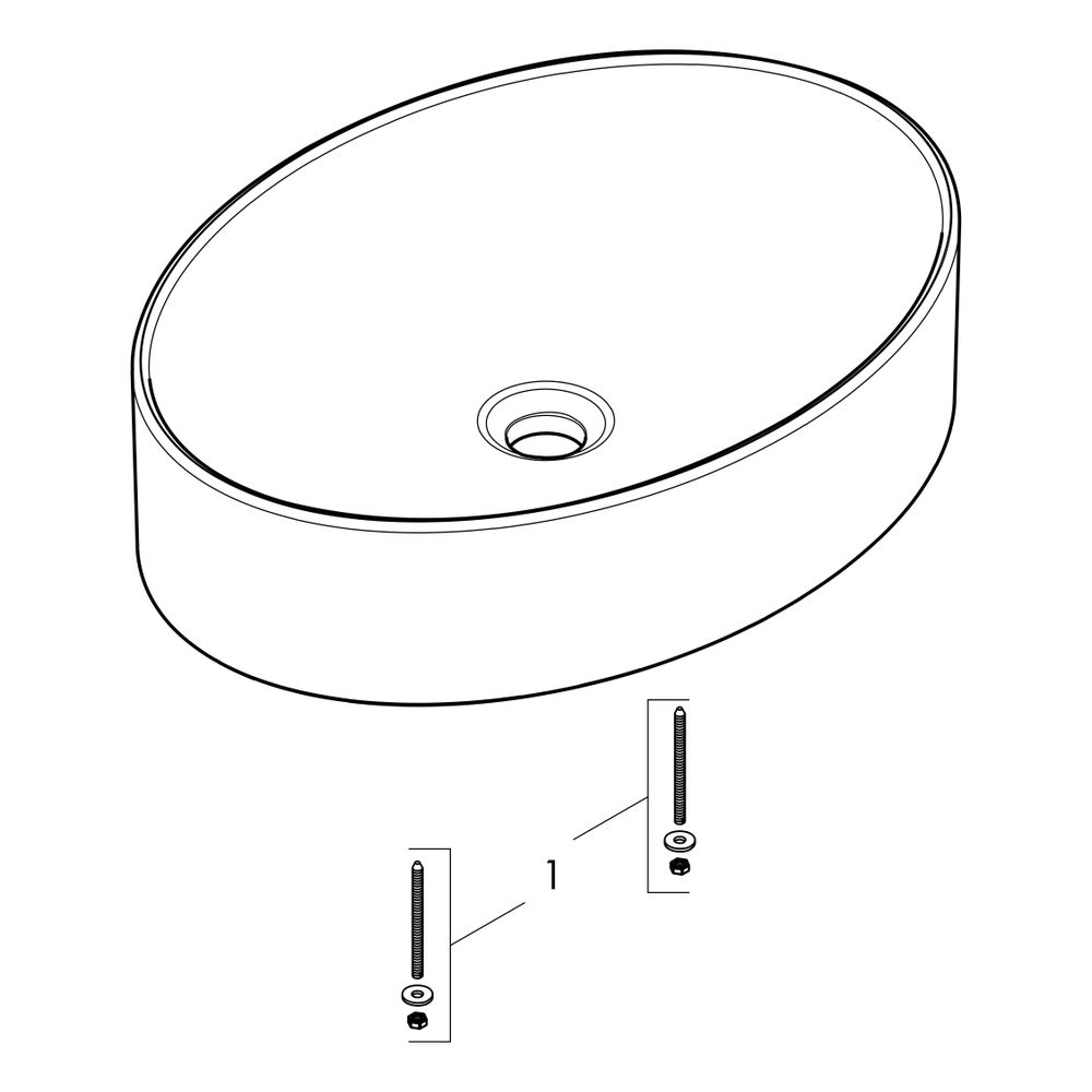 hansgrohe Xuniva D Aufsatzwaschtisch 550x400mm ohne Hahnloch und Überlauf, Weiß... HANSGROHE-60165450 4059625475645 (Abb. 3)