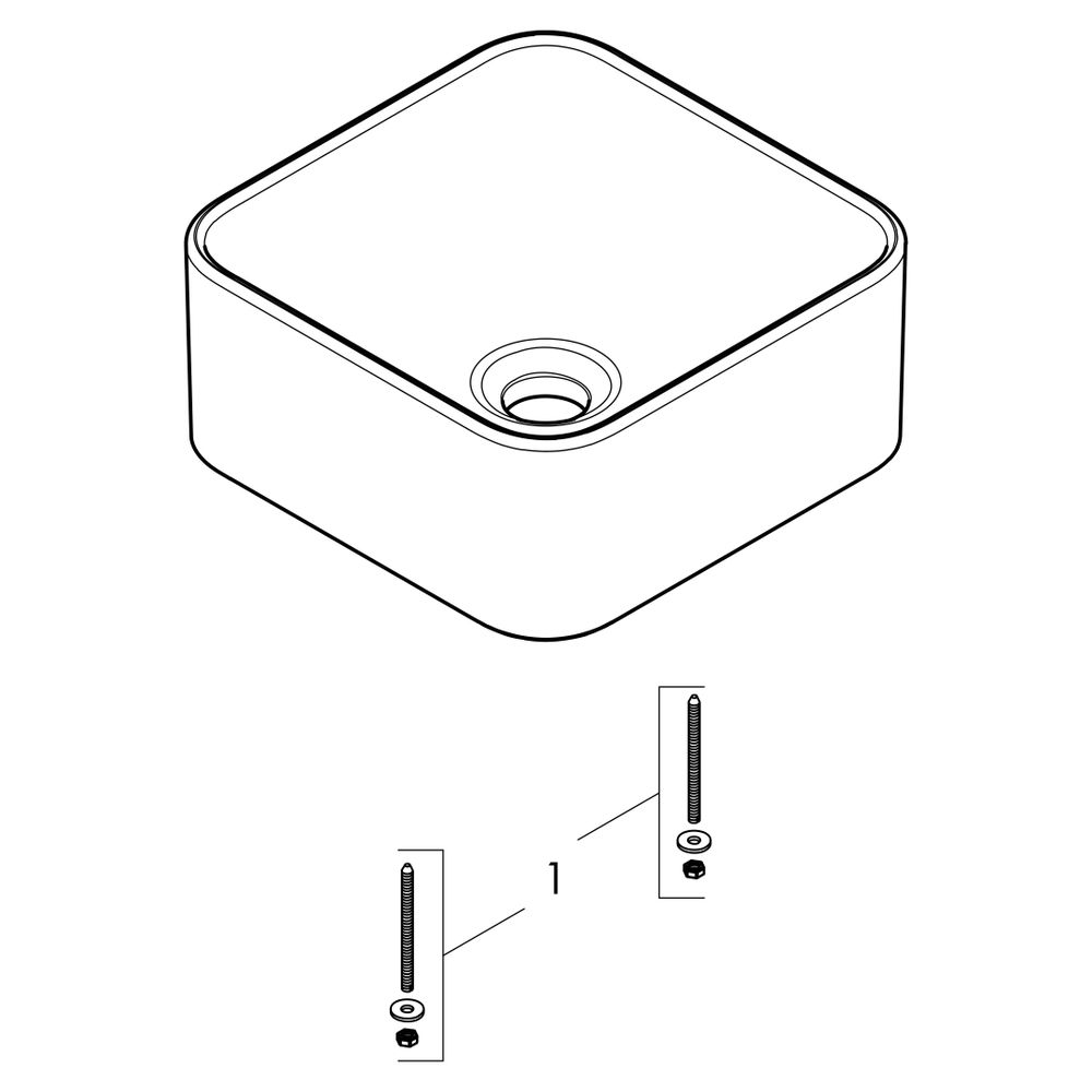 hansgrohe Xuniva Q Aufsatzwaschtisch 300x300mm ohne Hahnloch und Überlauf, Weiß... HANSGROHE-60167450 4059625475683 (Abb. 5)