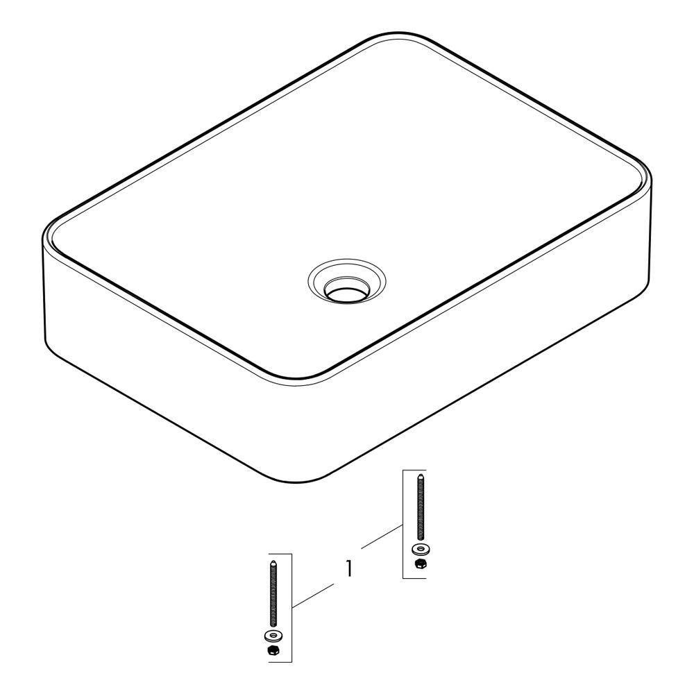 hansgrohe Xuniva Q Aufsatzwaschtisch 550x400mm ohne Hahnloch und Überlauf, Weiß... HANSGROHE-60168450 4059625475706 (Abb. 3)