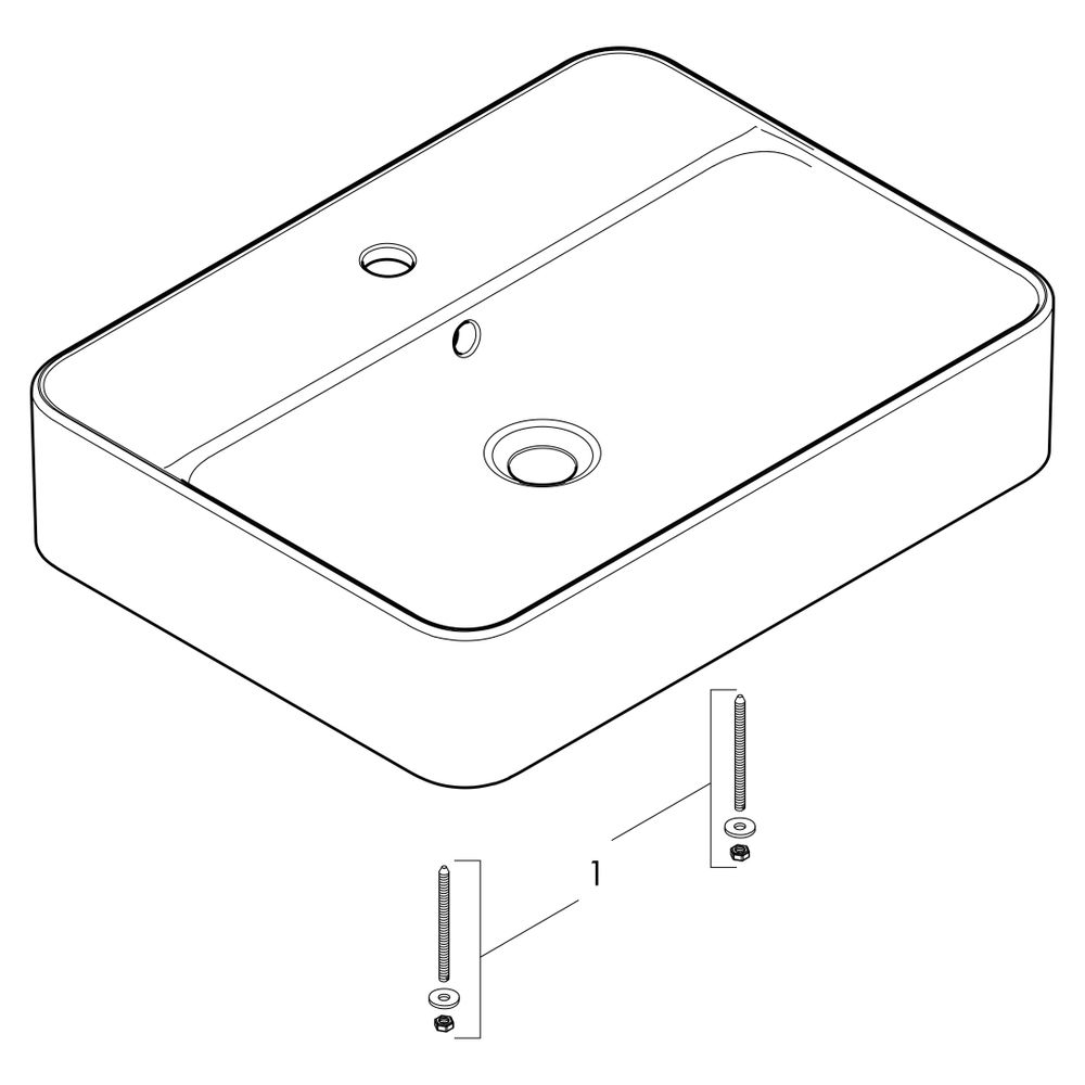 hansgrohe Xuniva Q Aufsatzwaschtisch 600x450mm mit Hahnloch und Überlauf, Weiß... HANSGROHE-60172450 4059625475843 (Abb. 4)