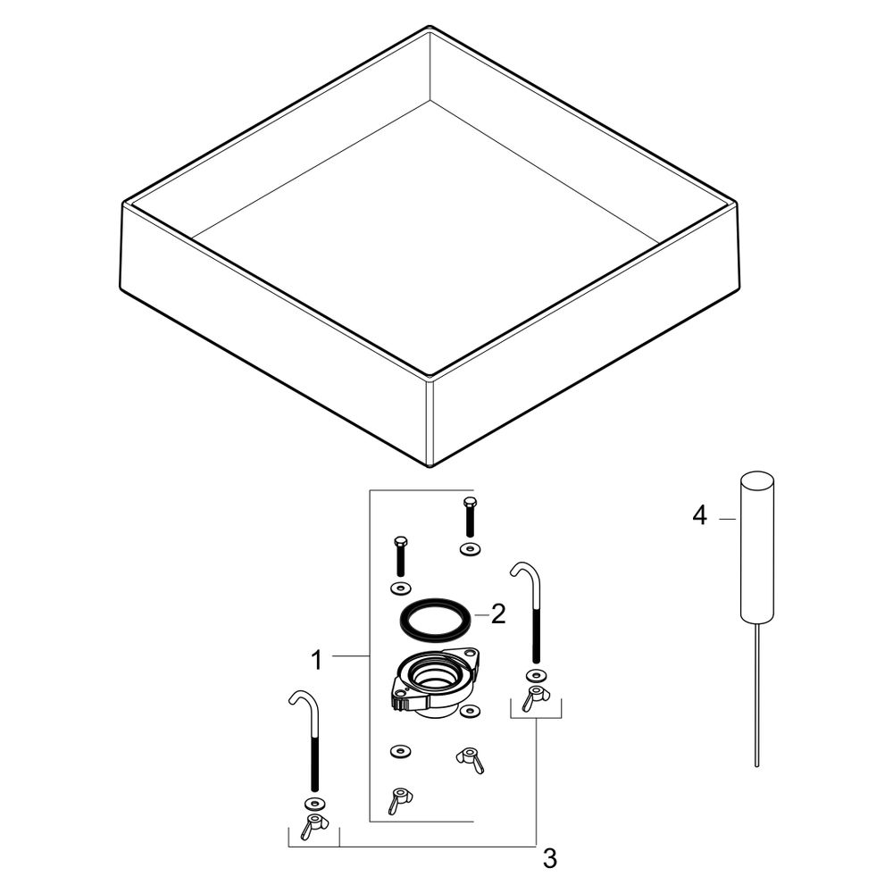 Hansgrohe Xuniva Evo E Aufsatzwaschtisch 400x400x120mm, ohne Hahnloch und Überlauf,... HANSGROHE-60324760 4059625618820 (Abb. 4)