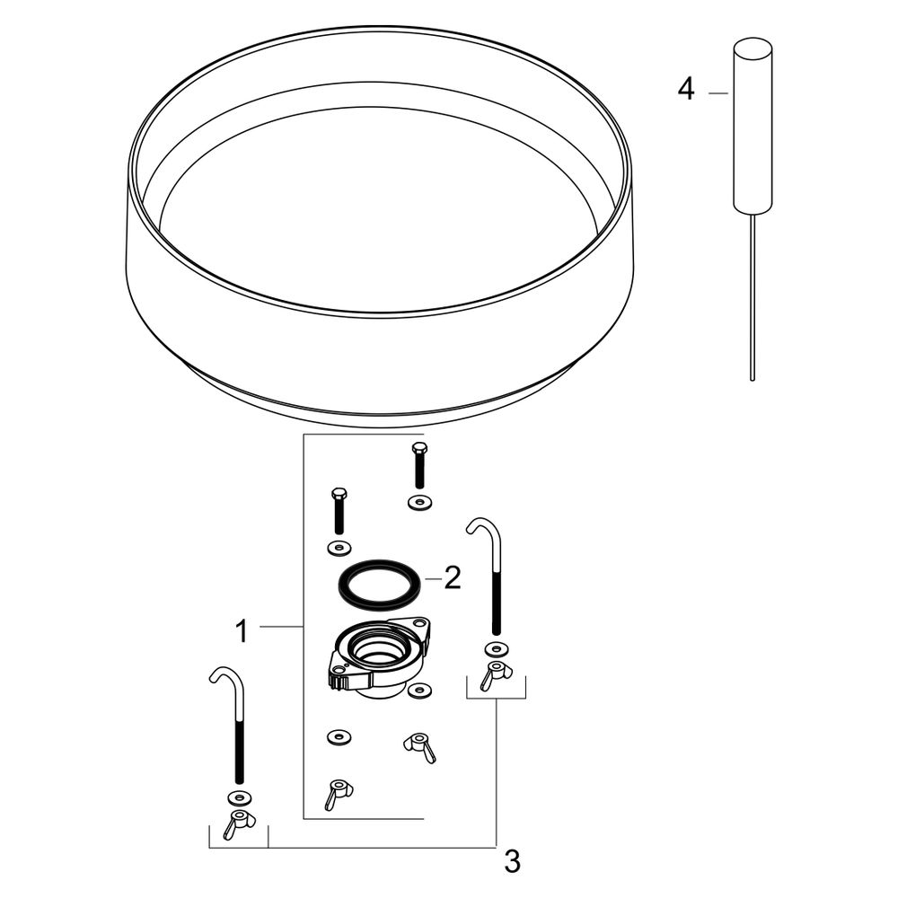 Hansgrohe Xuniva Evo E Aufsatzwaschtisch 650x400x120mm, ohne Hahnloch und Überlauf,... HANSGROHE-60326450 4059625618752 (Abb. 4)