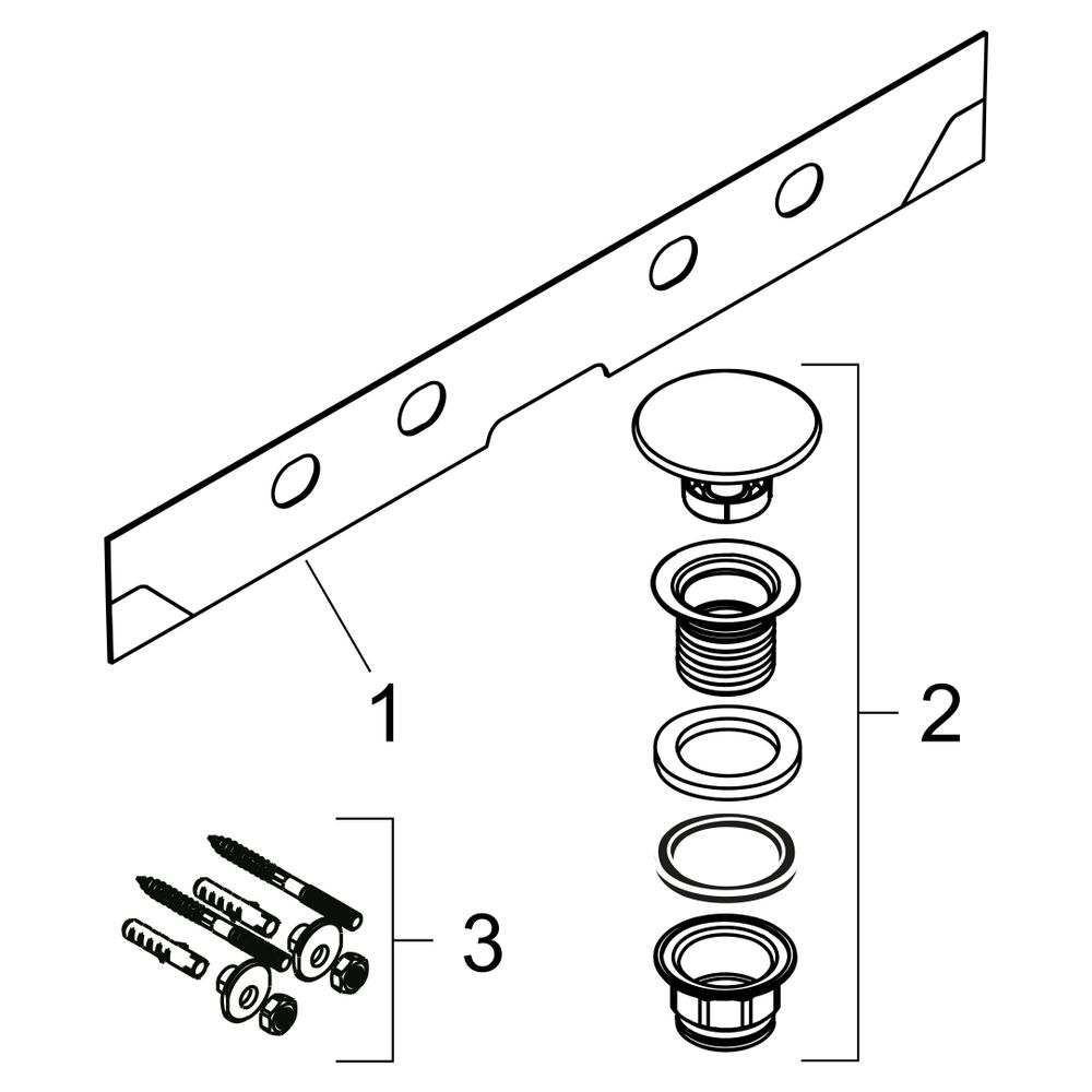 Hansgrohe Xelu Q Aufsatzwaschtisch geschliffen 1000x480mm, 2 Hahnlöcher ohne Überla... HANSGROHE-61040450 4059625414132 (Abb. 4)
