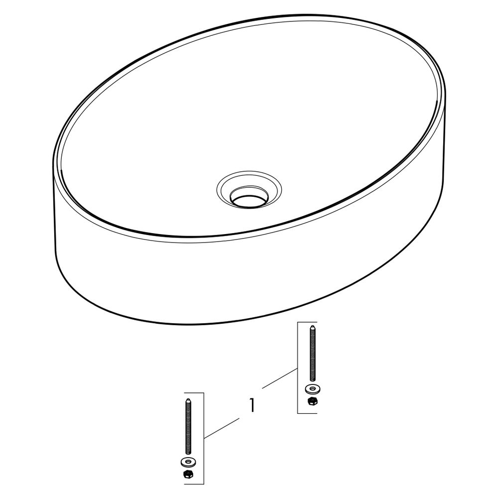 hansgrohe Xuniva D Aufsatzwaschtisch 550x400mm ohne Hahnloch und Überlauf, SmartCle... HANSGROHE-61072450 4059625475652 (Abb. 4)