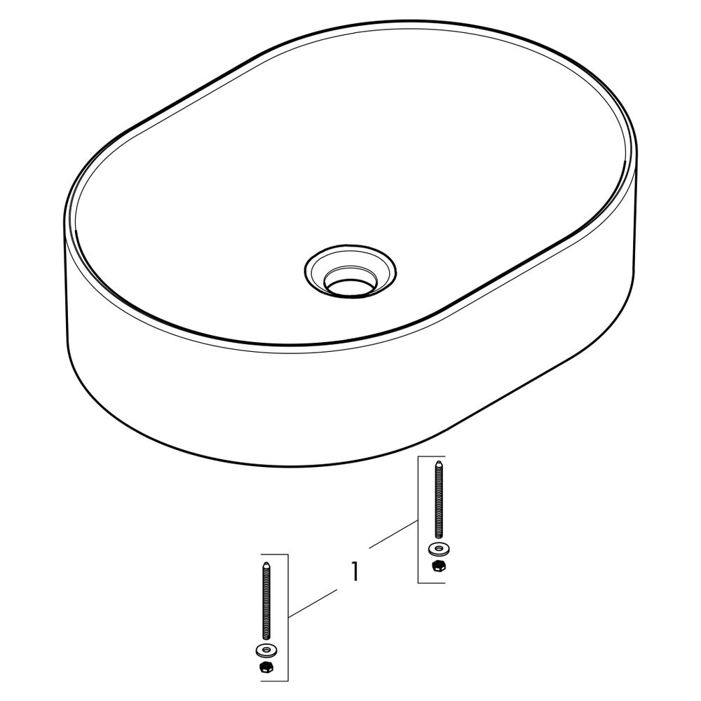 hansgrohe Xuniva U Aufsatzwaschtisch 550x400mm ohne Hahnloch und Überlauf, SmartCle... HANSGROHE-61073450 4059625475676 (Abb. 4)