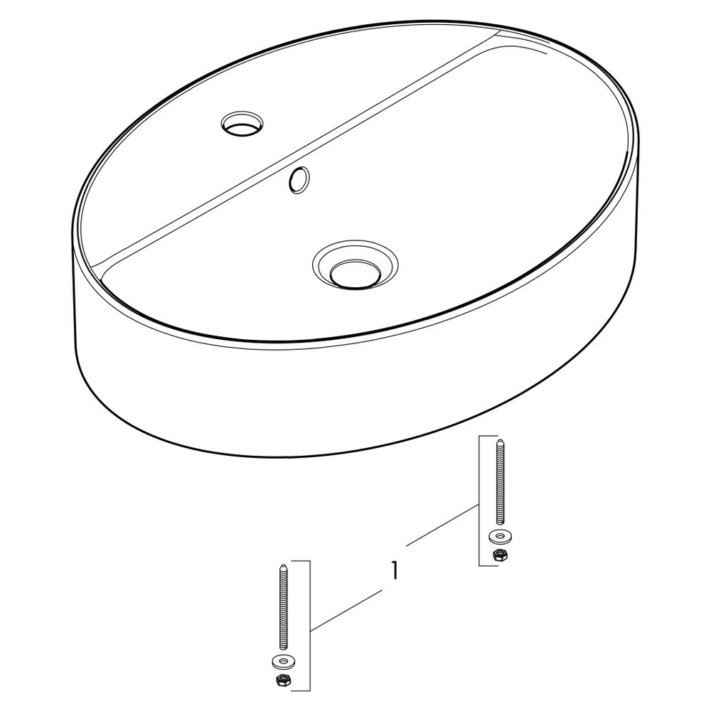 hansgrohe Xuniva D Aufsatzwaschtisch 600x450mm mit Hahnloch und Überlauf, SmartClea... HANSGROHE-61078450 4059625475775 (Abb. 4)