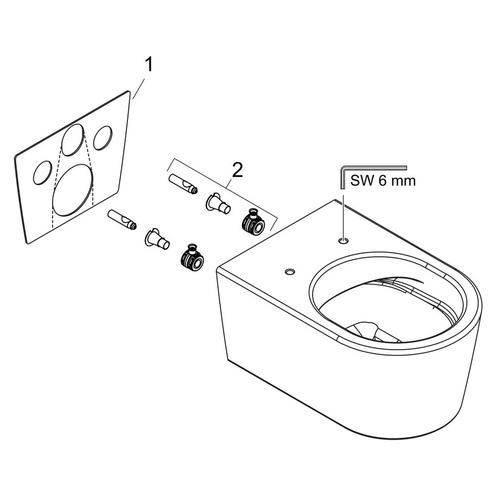 Hansgrohe EluPura S Wand WC AquaHelix Flush, SmartClean, Weiß... HANSGROHE-61114450 4059625484944 (Abb. 4)