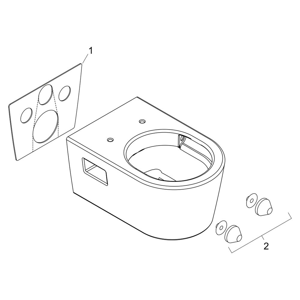 Hansgrohe EluPura Original S Wand WC 540 AquaChannel Flush, SmartClean, Weiß... HANSGROHE-61178450 4059625536520 (Abb. 4)