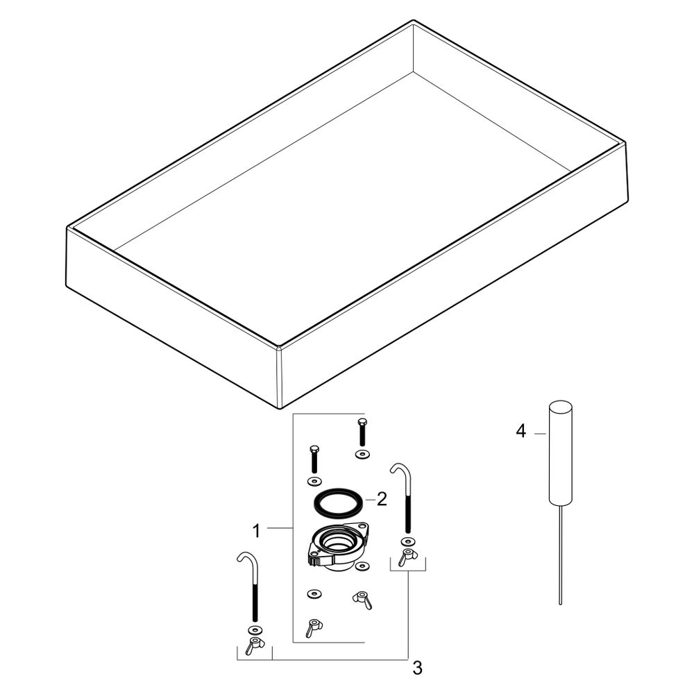 Hansgrohe Xuniva Evo E Aufsatzwaschtisch 650x400x120mm, ohne Hahnloch und Überlauf,... HANSGROHE-63015450 4059625591093 (Abb. 4)