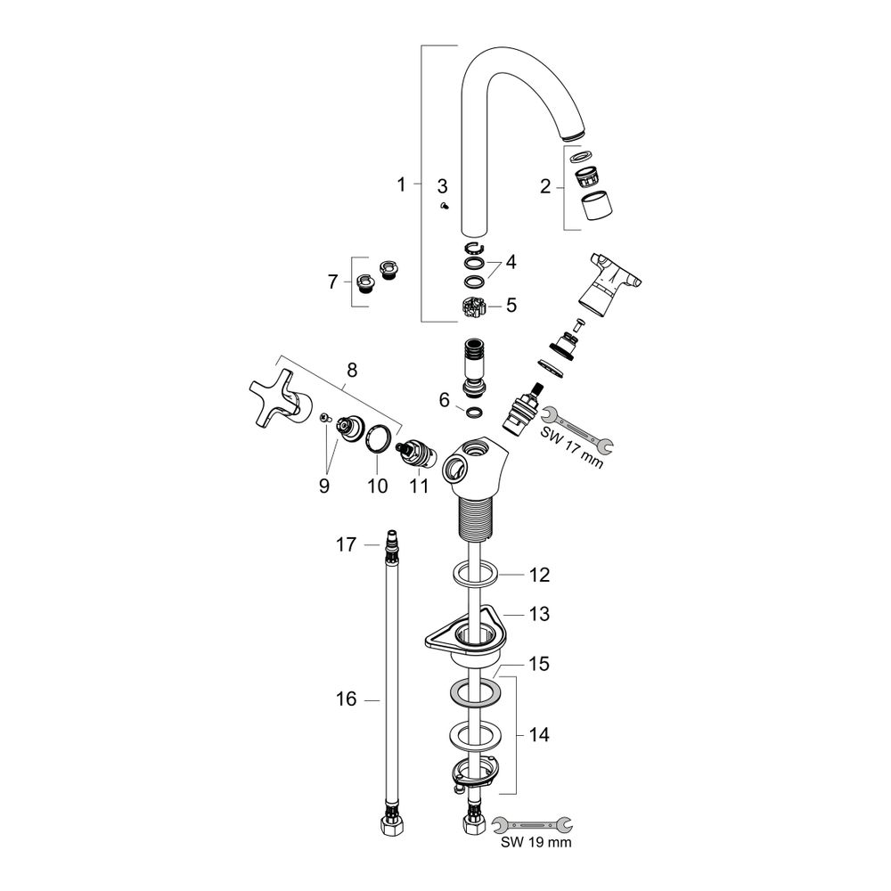 hansgrohe 2-Griff Spültischarmatur 220 Logis M32 1jet chrom... HANSGROHE-71285000 4011097738369 (Abb. 2)