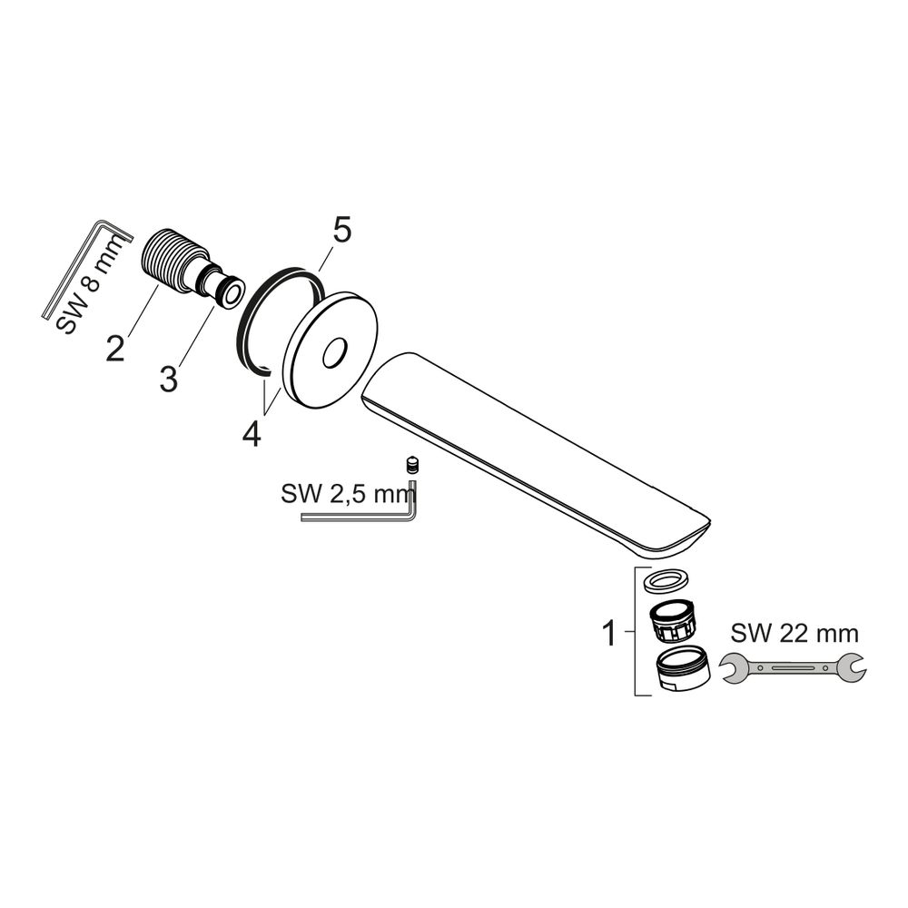 Hansgrohe Novus Wanneneinlauf DN 20, Chrom... HANSGROHE-71320000 4059625034064 (Abb. 3)