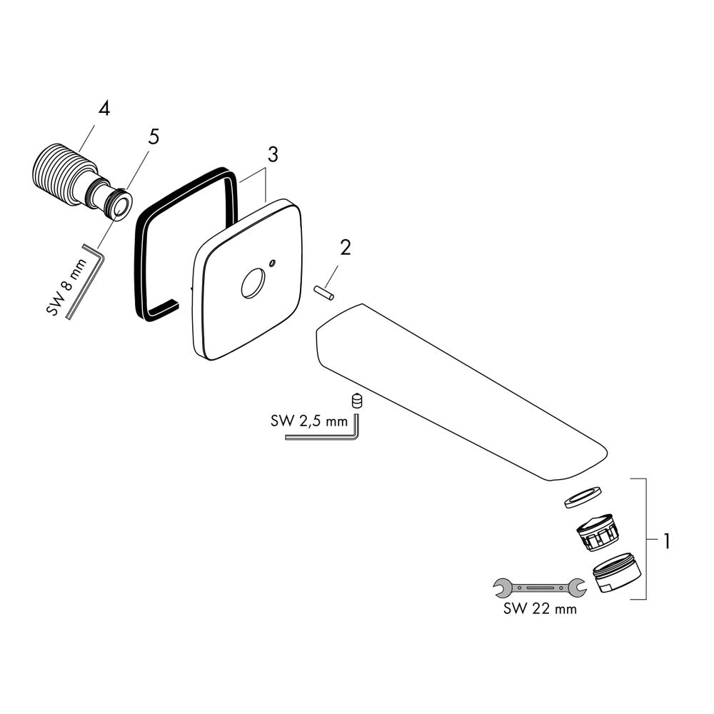 hansgrohe Logis Wanneneinlauf DN 20, Chrom... HANSGROHE-71410000 4011097738222 (Abb. 2)