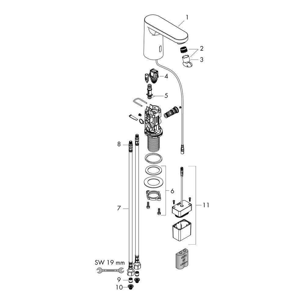 hansgrohe Vernis Blend Elektronik-Waschtischmischer 5l/min mit Temperaturvoreinstel... HANSGROHE-71502000 4059625353363 (Abb. 3)