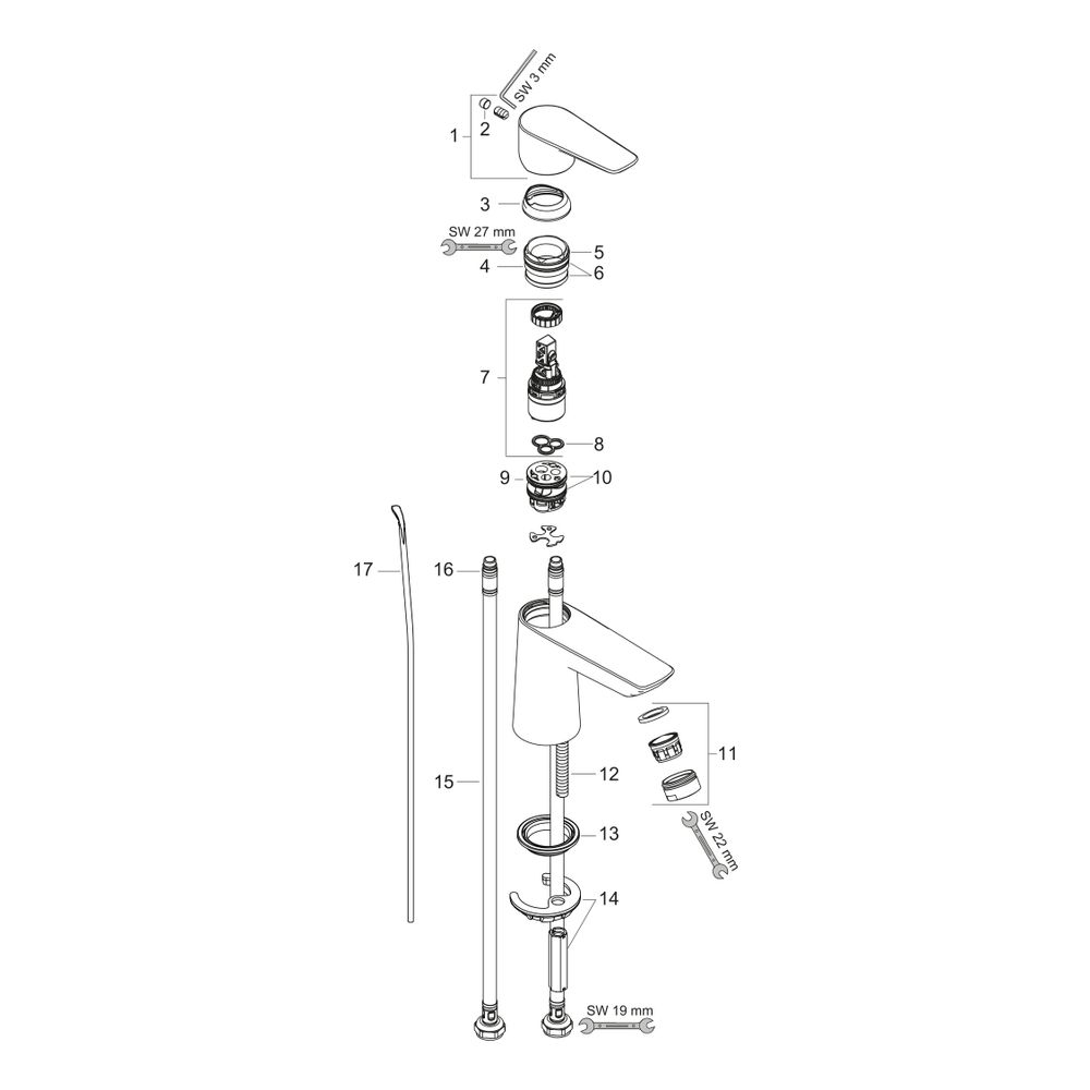 hansgrohe Talis E Einhebel-Waschtischmischer 80mm 5l/min Chrom CoolStart ohne Garni... HANSGROHE-71704000 4011097770666 (Abb. 2)