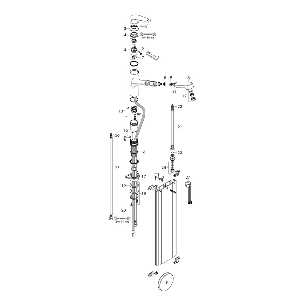 hansgrohe Focus M42 Einhebel-Küchenmischer 150mm 8l/min Ausziehauslauf, 1jet, sBox,... HANSGROHE-71829000 4059625098417 (Abb. 4)