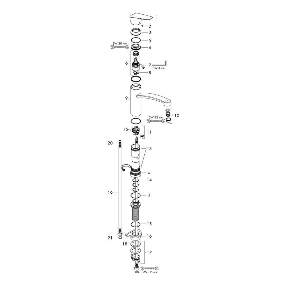 hansgrohe Logis M31 Einhebel-Küchenmischer 160mm Vorfenstermontage, 1jet, Chrom... HANSGROHE-71833000 4011097775487 (Abb. 2)