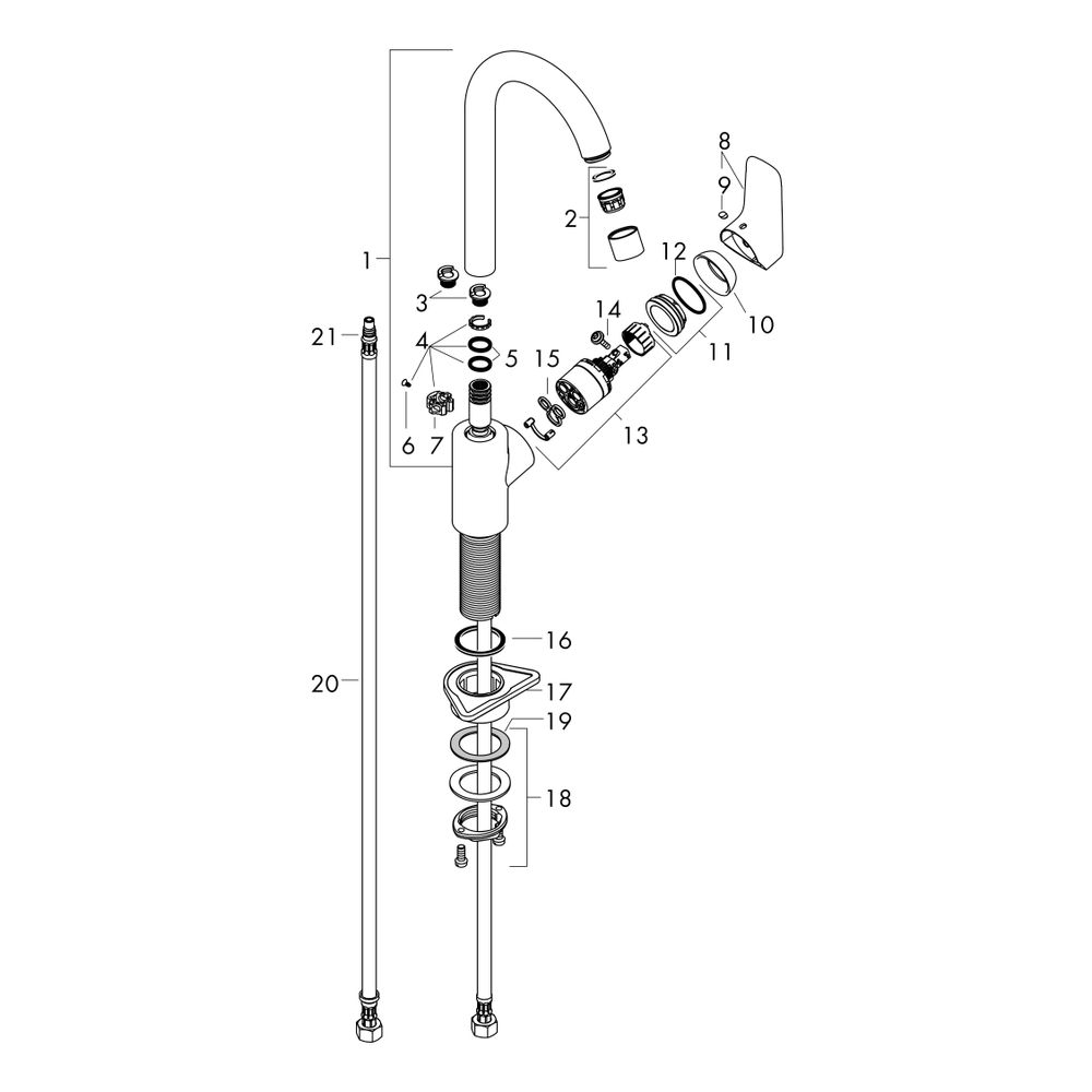 hansgrohe Logis M31 Einhebel-Küchenmischer 260mm 1jet, Chrom... HANSGROHE-71835000 4011097766430 (Abb. 2)