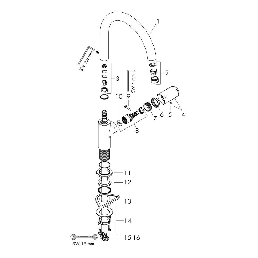 hansgrohe Vernis Blend M35 Einhebel-Küchenmischer 210mm 11,1l/min 1jet, Mattschwarz... HANSGROHE-71870670 4059625325698 (Abb. 2)