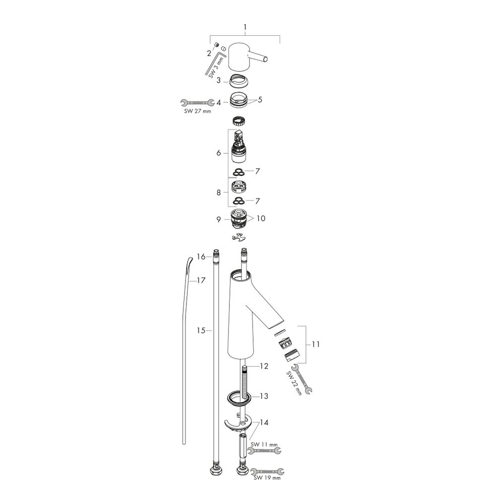 hansgrohe Waschtischmischer 100 Talis S LowFlow chrom... HANSGROHE-72024000 4011097770123 (Abb. 2)