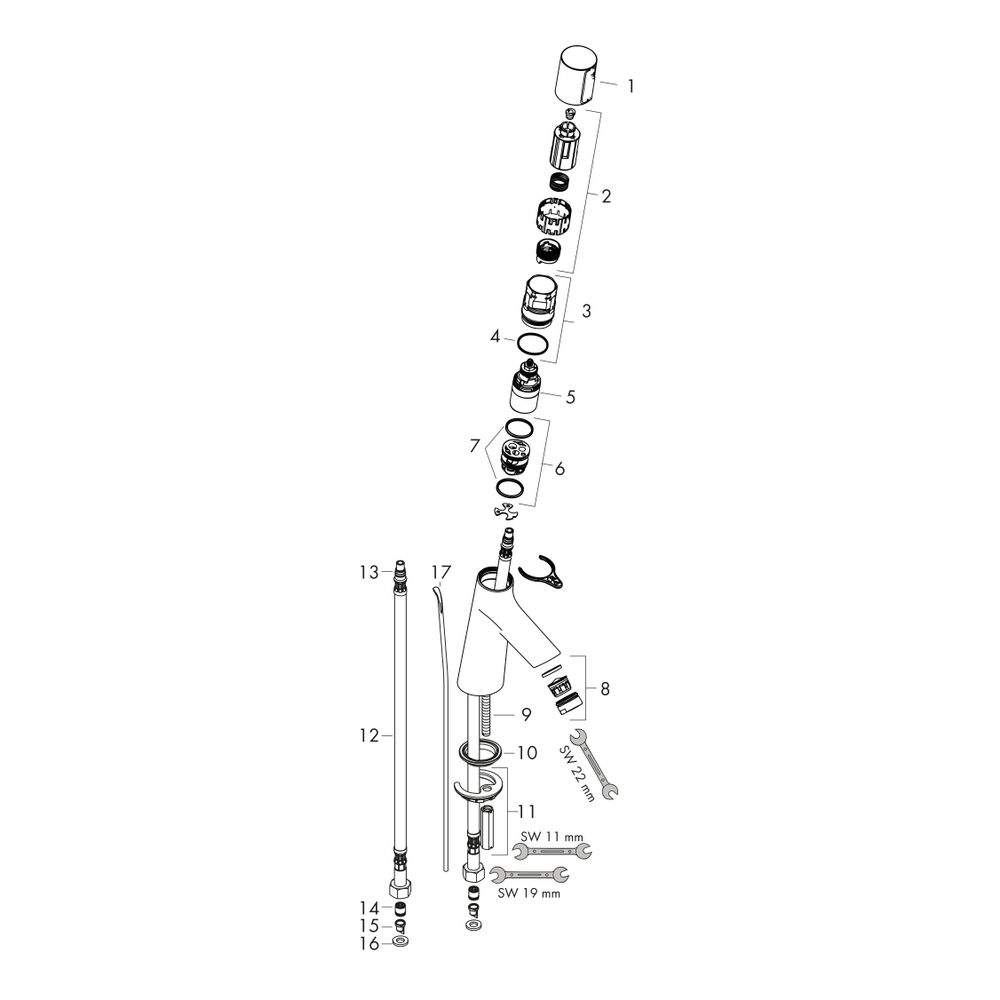 hansgrohe Talis Select S Waschtischmischer 80mm 5l/min mit Zugstangen-Garnitur, Chr... HANSGROHE-72040000 4011097770222 (Abb. 2)