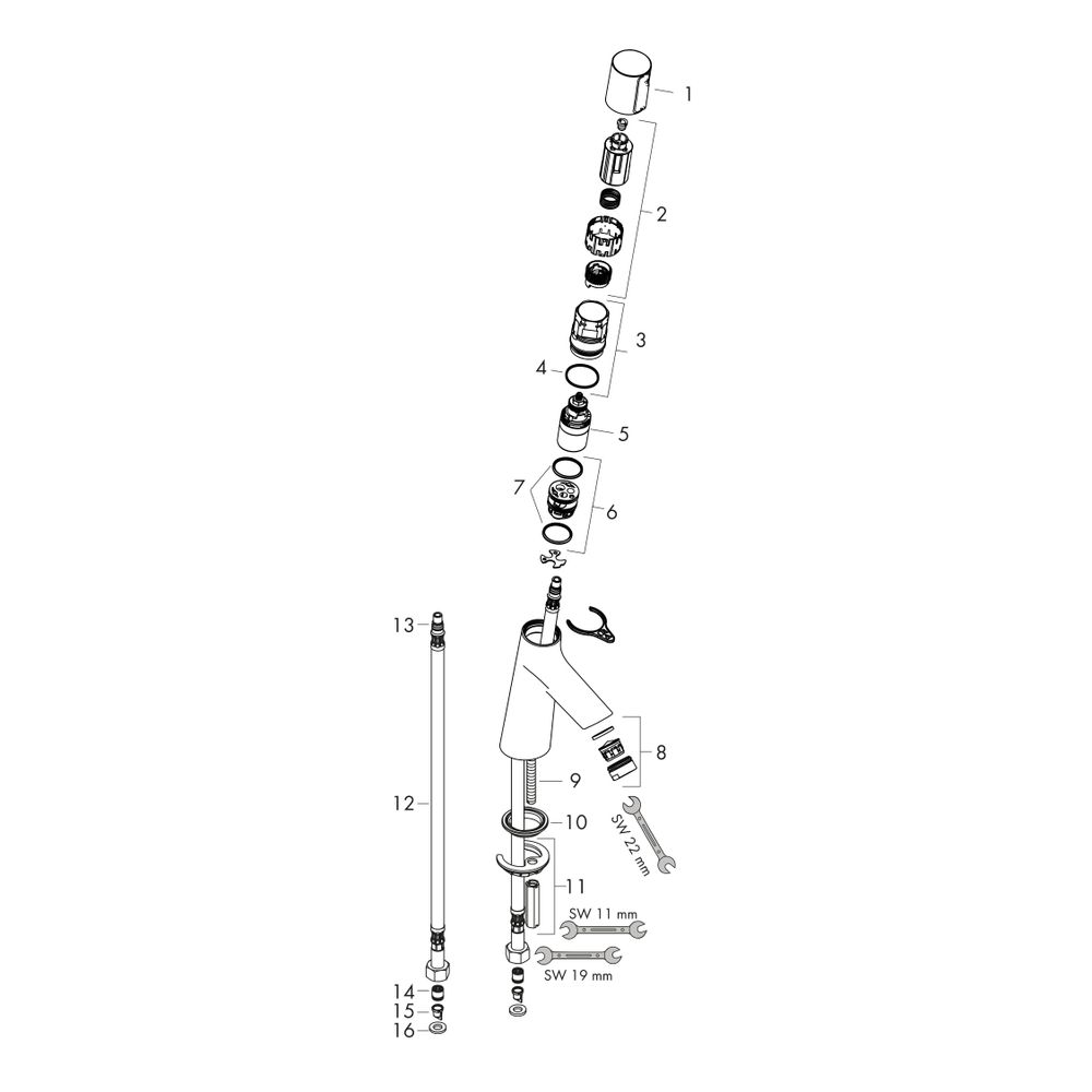 hansgrohe Talis Select S Waschtischmischer 80mm 5l/min ohne Garnitur, Chrom... HANSGROHE-72041000 4011097770215 (Abb. 2)