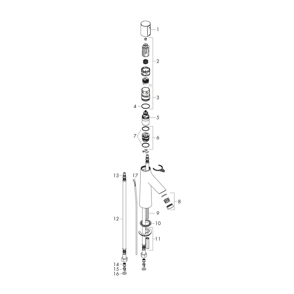 hansgrohe Talis Select S Waschtischmischer 100mm 5l/min mit Zugstangen-Garnitur, Ch... HANSGROHE-72042000 4011097770208 (Abb. 7)