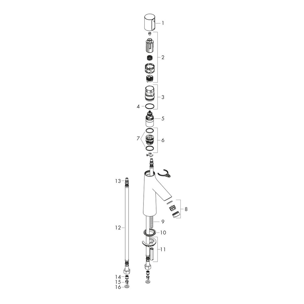 hansgrohe Talis Select S Waschtischmischer 100mm 5l/min ohne Garnitur, Chrom... HANSGROHE-72043000 4011097770192 (Abb. 9)