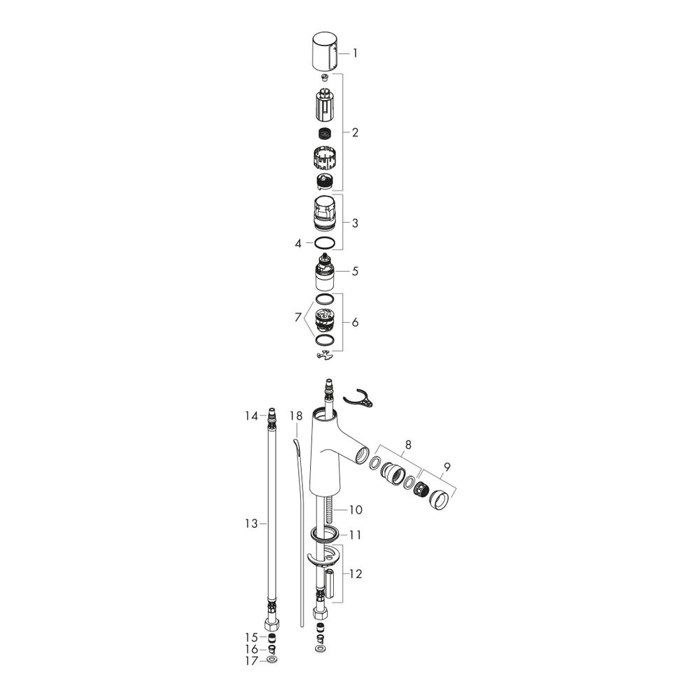 hansgrohe Bidetmischer 100 Talis Select S chrom... HANSGROHE-72202000 4011097775494 (Abb. 2)