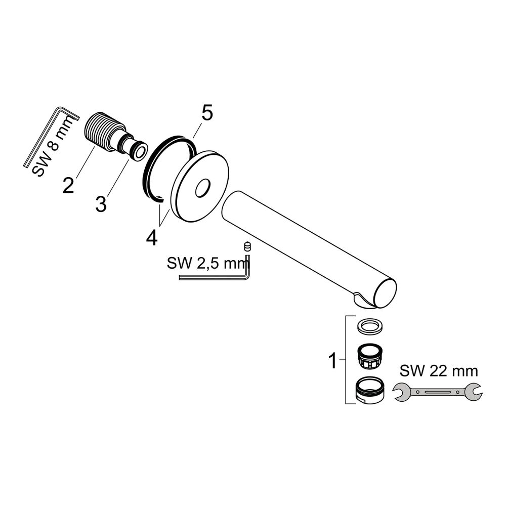 hansgrohe Talis S Wanneneinlauf, Chrom... HANSGROHE-72410000 4011097770420 (Abb. 2)