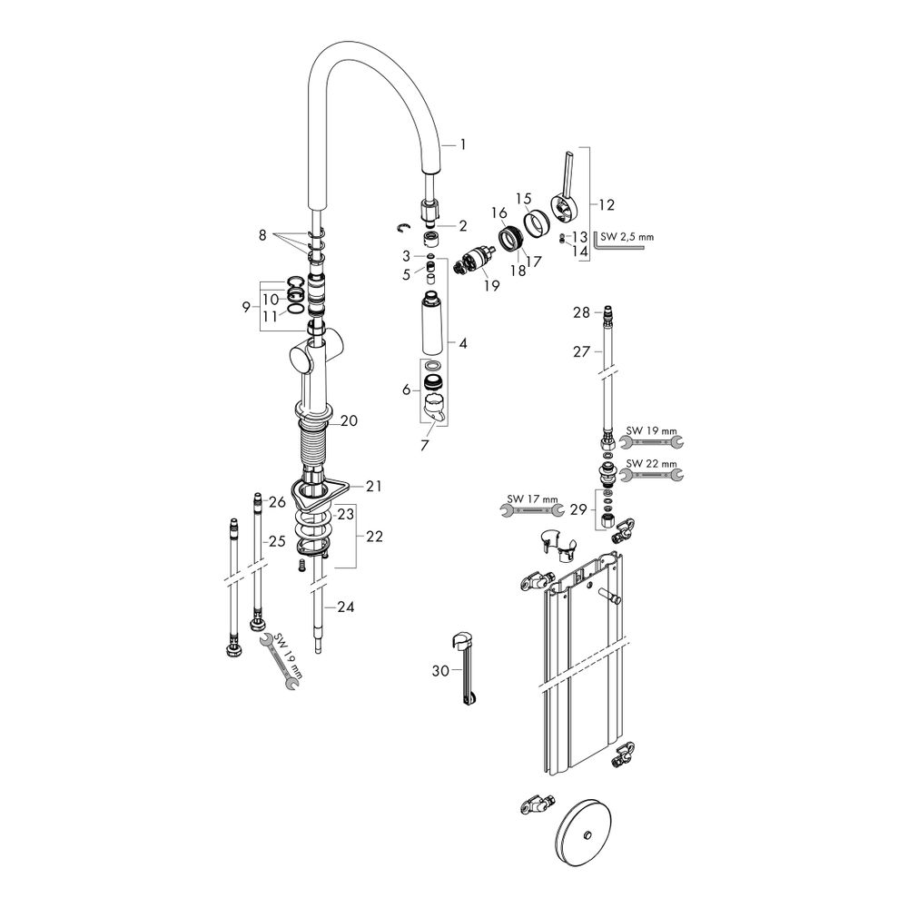 Hansgrohe Talis M54mm, Einhebel-Küchenmischer 210mm, 7l/min, Ausziehauslauf, 1jet, ... HANSGROHE-72803670 4059625255353 (Abb. 3)