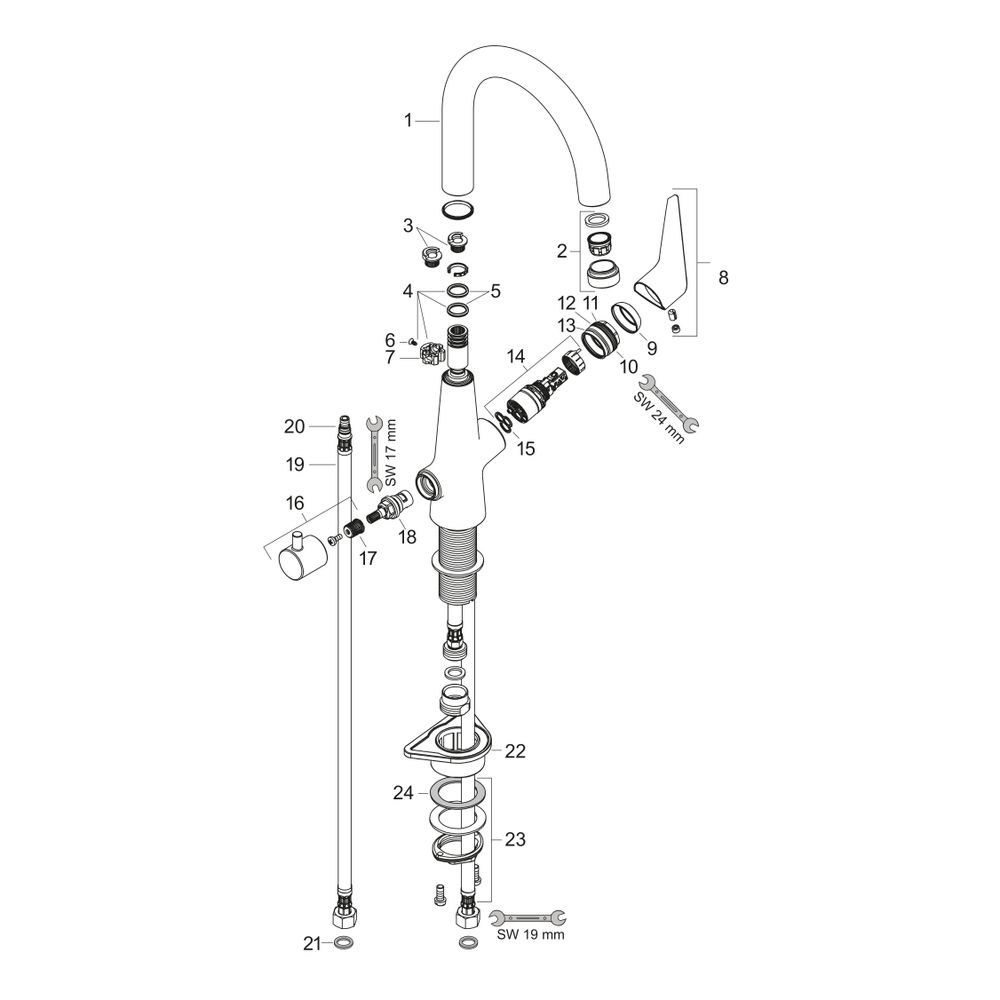 hansgrohe Spültischmischer 220 Talis M51 Geräteabsperrventil 1jet chrom... HANSGROHE-72811000 4011097823638 (Abb. 2)